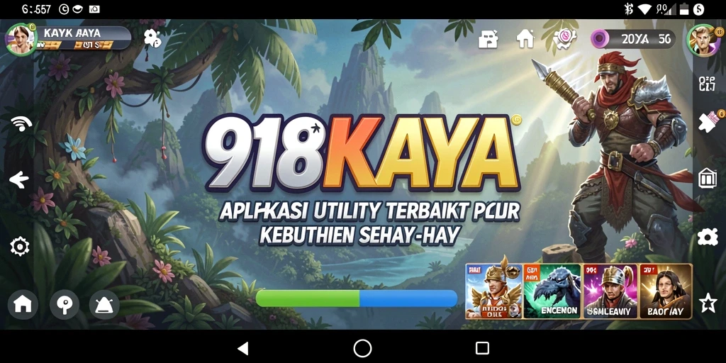 Tampilan antarmuka 918KAYA yang intuitif dan mudah digunakan.