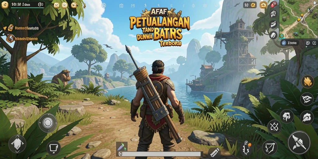 Tampilan gameplay AFAF yang menakjubkan di dunia terbuka.