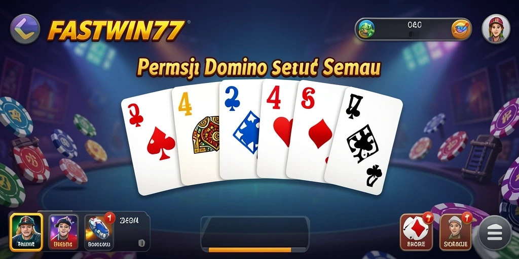 Tangkapan layar permainan domino yang menampilkan aksi seru dalam FASTWIN77.