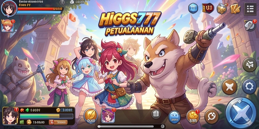 Tampilan gameplay HIGGS777 yang penuh warna dan menarik.