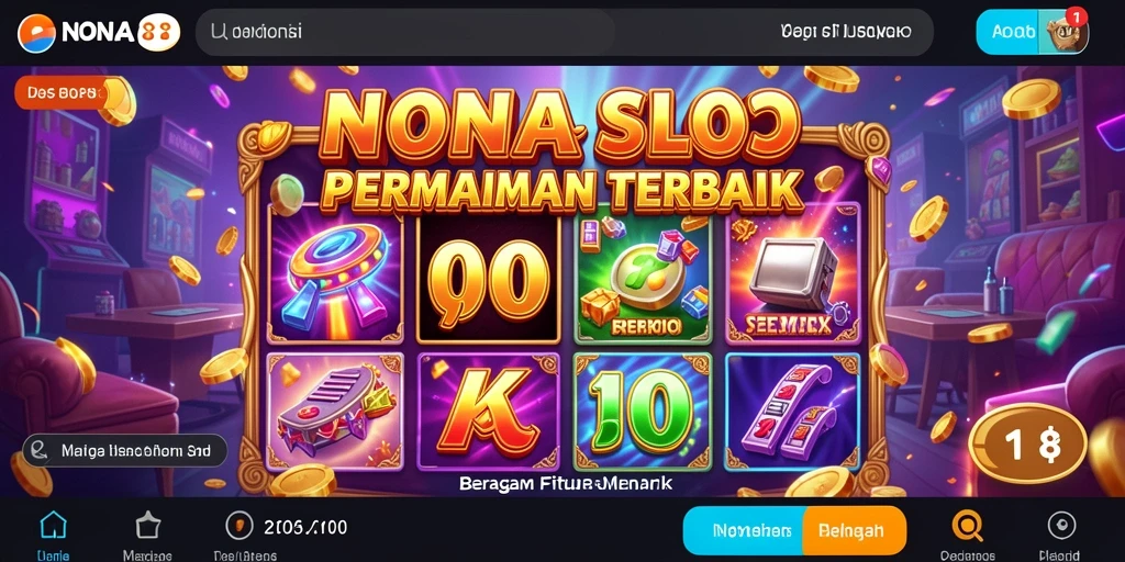 Tampilan gameplay menarik NONA88 dengan berbagai tema Slot.