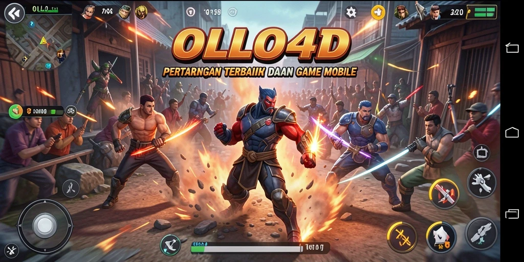 Tangkapan layar menampilkan pertarungan seru dalam OLLO4D.