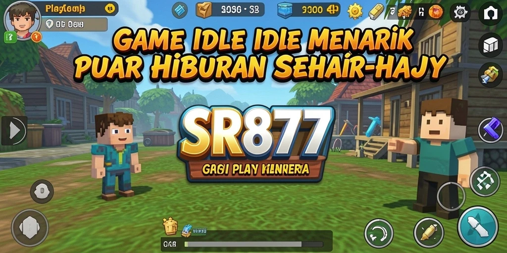 Screenshot SR877 menampilkan gameplay santai dan karakter yang lucu.