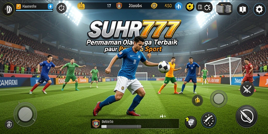 Tampilan gameplay olahraga yang seru dan mendebarkan.