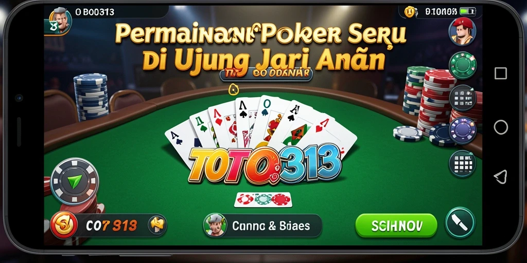 Tampilan gameplay TOTO313 yang seru dan menegangkan dalam Poker.