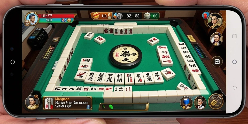 Tampilan menarik dari gameplay UH77 saat bermain Mahjong.
